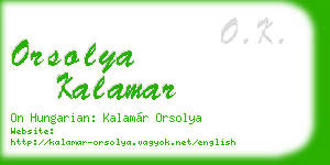 orsolya kalamar business card